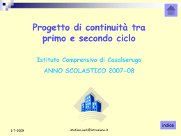 report_alunni_2008 - Istituto Comprensivo Statale di Casalserugo