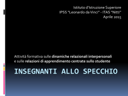 INSEGNANTI ALLO SPECCHIO 4 - "Da Vinci-Nitti"