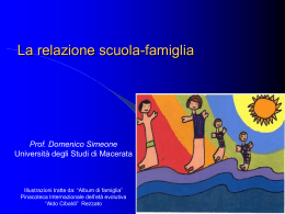 La relazione scuola-famiglia - Universit&agrave; degli Studi di Macerata