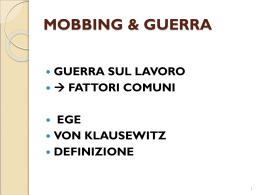 MOBBING & GUERRA