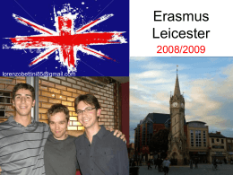 Erasmus @ Leicester