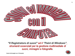 Suoni e immagini con il computer