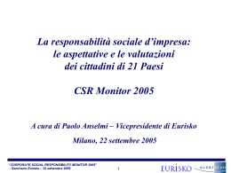 Il CSR Monitor 2005