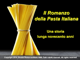 1 Il Romanzo della Pasta Italiana