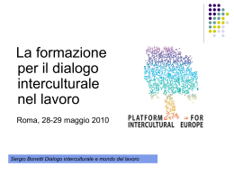 Sergio Bonetti Dialogo interculturale e mondo del lavoro