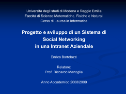 Presentazione - ISGroup - Università degli studi di Modena e