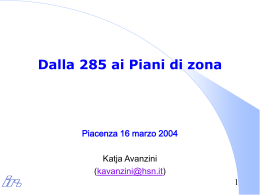 La Legge 285 nei Piani Sociali di Zona della Provincia di Piacenza