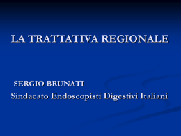 Trattativa Regionale - sindacato endoscopisti digestivi italiani