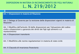 Le nuove norme sulla filiazione