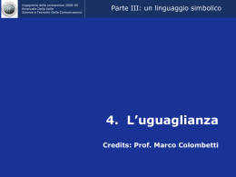 Uguaglianza ed espressioni Definite