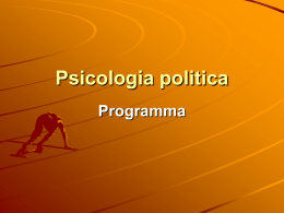psicologia politica (per gli studenti di Scienze della comunicazione)