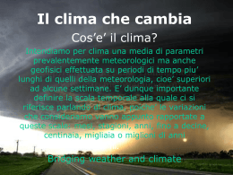 Il clima che cambia