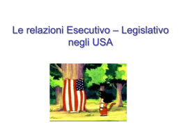 Le relazioni Esecutivo &ndash; Legislativo negli USA