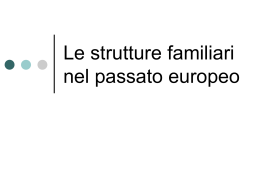 Le strutture familiari nel passato europeo