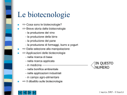 Le biotecnologie