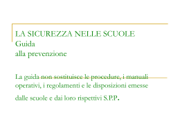 LA SICUREZZA NEGLI UFFICI Guida alla prevenzione La guida non
