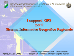 I supporti GPS per il Sistema Informativo