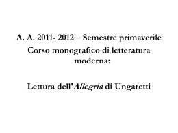 Giuseppe Ungaretti, L*Allegria