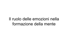 Il ruolo delle emozioni nella formazione della mente