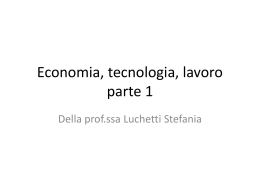 Economia, tecnologia, lavoro