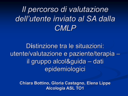 Il percorso di valutazione paziente-terapia