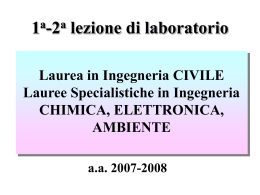Lezioni del 18/25 settembre 2007
