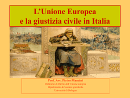 L`Unione Europea e la giustizia civile in Italia