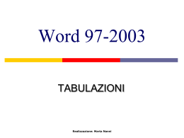 Le tabulazioni