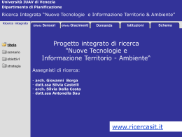 Slides presentazione della ricerca integrata