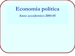 Corso di economia politica