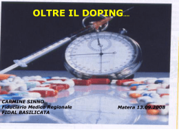Oltre il doping - Benvenuti in FIDAL BASILICATA
