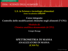 SPETTROMETRIA DI MASSA BIBLIOGRAFIA