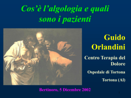Cos`&egrave; l`algologia e quali sono i pazienti