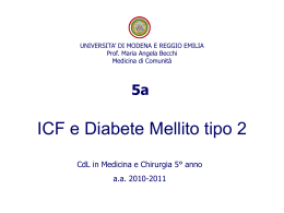 5a.ICF e Diabete - Facoltà di Medicina e Chirurgia