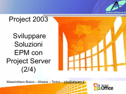 Project 2003 Sviluppare Soluzioni EPM con Project
