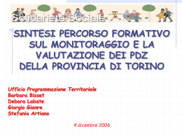 VALUTARE I PIANI DI ZONA