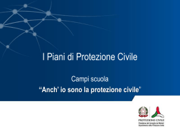 Presentazione Piani di protezione civile