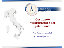 Ricognizione e valorizzazione del patrimonio immobiliare