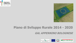 Piano di Sviluppo Rurale Regionale GAL Appennino Bolognese