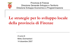 Un modello di monitoraggio e di valutazione del piano provinciale di