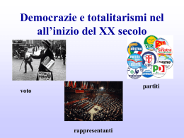 Democrazie e totalitarismi nel all`inizio del XX secolo