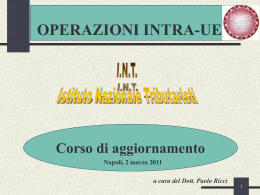 Operazioni INTRA - Istituto Nazionale Tributaristi