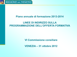 VI commissione - programmazione 2013-2014