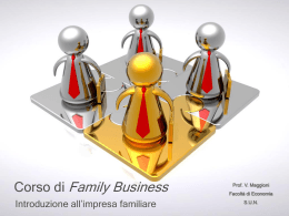 Corso di Family Business - SUN - Facolt&agrave; di Economia della