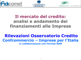 Diapositiva 1 - Consorzio Camerale per il Credito e la Finanza