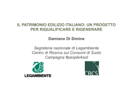 Damiano Di Simine Il patrimonio edilizio italiano: un