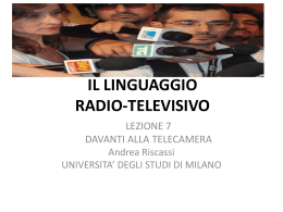 IL LINGUAGGIO TELEVISIVO
