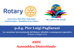 Pier Luigi Pagliarani – “La vocazione internazionale del Rotary