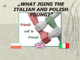 &bdquo;WHAT JOINS THE ITALIAN AND POLISH YOUNG?&rdquo;