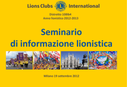 Seminario Informazione Lionistica 1
